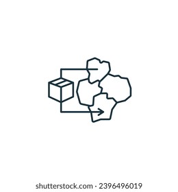 Parallel import outline icon. Monochrome simple sign from logistics collection. Parallel import icon for logo, templates, web design and infographics.