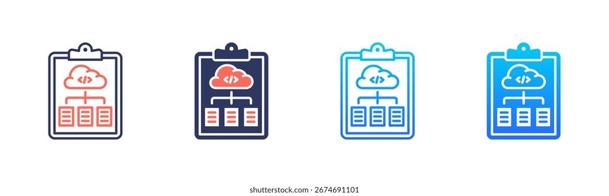 Paquete de iconos de trabajos paralelos en varios estilos