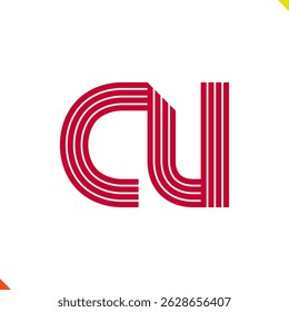 Letra inicial do logotipo da linha paralela C e U