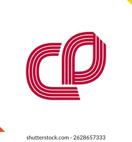 Letra inicial do logotipo da linha paralela C e O