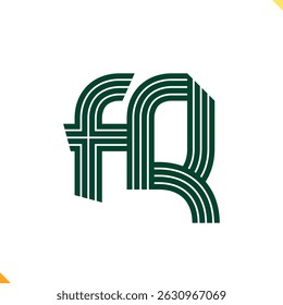 Parallel Line Monogram Initial Logo Logo Letter F and Q