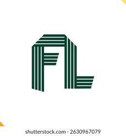 Parallel Line Monogram Initial Logo Logo Letter F and L