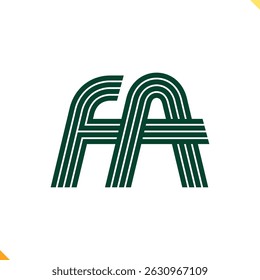 Parallel Line Monogram Initial Logo Logo Letter F and A