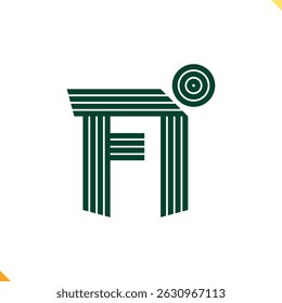 Parallel Line Monogram Initial Logo Logo Letter F and I