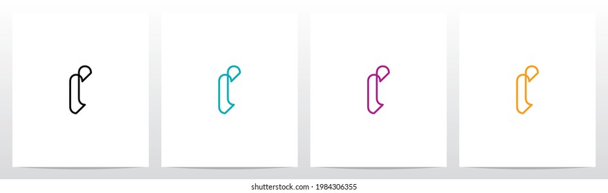 Parallel Lines Connected Forming Letter Logo Design I