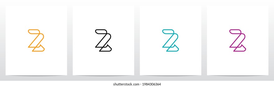 Parallel Lines Connected Forming Letter Logo Design Z
