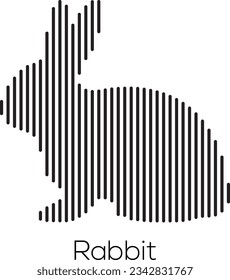 parallel lines vector art design monochrome Rabbit