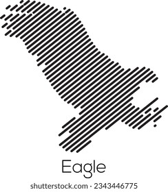 parallel lines vector art design monochrome Eagle