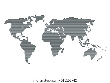 Parallel lines World Map