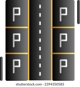 Parallel parking Gradient Multicolor Design Icon