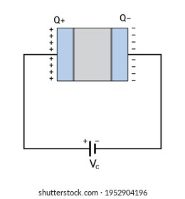 parallel plate capacitor in circuit