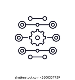 parallel process icon, line vector