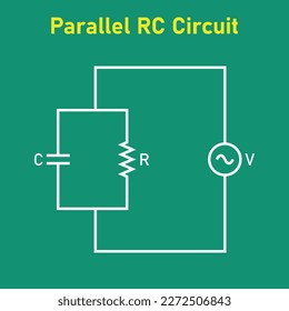 Parallel RC circuit diagram in physics