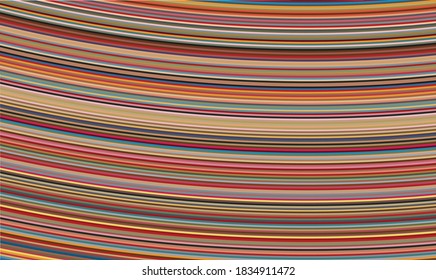 Parallellaufende schwarz-weiße Streifen, leicht biegend, geometrisch, kurvenreich, moderne Textur