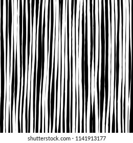 Parallel running vertical marker lines based simplistic pattern in black and white