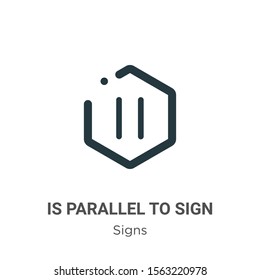 Is parallel to sign vector icon on white background. Flat vector is parallel to sign icon symbol sign from modern signs collection for mobile concept and web apps design.
