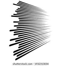 Parallel straight lines, stripes in 3d perspective