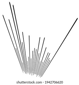 Parallel straight lines, stripes in 3d perspective