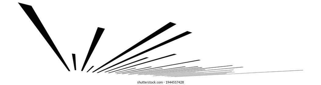 Parallel straight lines, stripes in 3d perspective