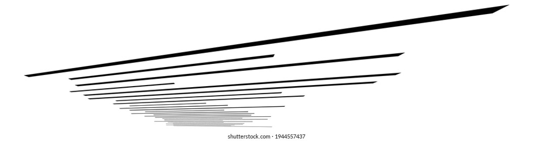 Parallel straight lines, stripes in 3d perspective