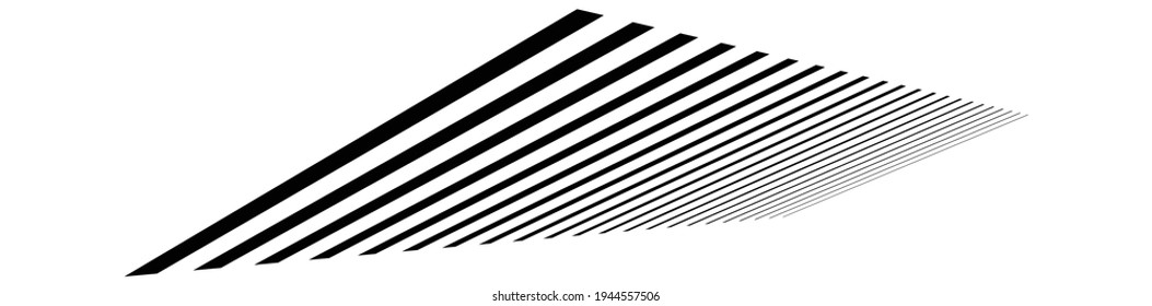 Parallel straight lines, stripes in 3d perspective