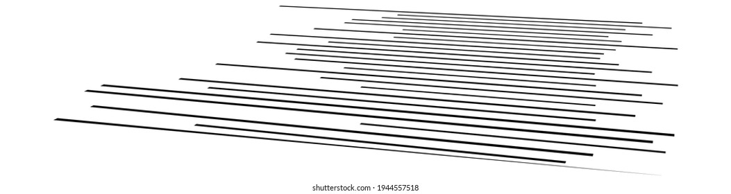 Parallel straight lines, stripes in 3d perspective