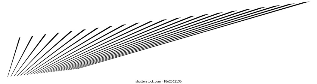 Parallel straight lines, stripes in perspective 3d