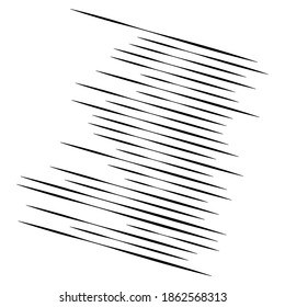 Parallel straight lines, stripes in perspective 3d