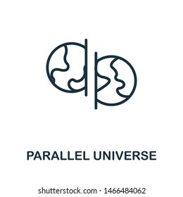 Parallel Universe vector icon illustration. Creative sign from science icons collection. Filled flat Parallel Universe icon for computer and mobile. Symbol, logo vector graphics.