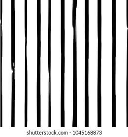 PARALLEL VERTICAL LINE. PAINTED BRUSH HAND DRAW. SEAMLESS VECTOR PATTERN. GRUNGE DESIGN ART MONOCHROME BACKGROUND
