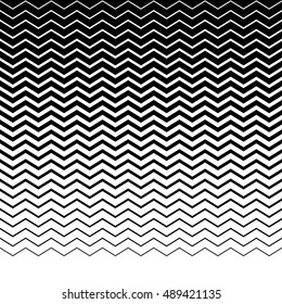 Parallel wavy-zigzag horizontal lines - Horizontally repeatable geometric pattern