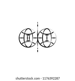Parallel world icon. Element of mad science icon for mobile concept and web apps. Hand drawn Parallel world icon can be used for web and mobile