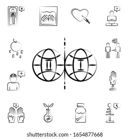 Parallel world icon. Mad science icons universal set for web and mobile