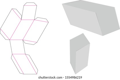 Parallelepiped box packaging - Vector