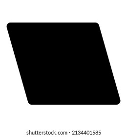 parallelepiped icon with black color