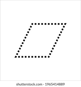 parallelepiped icon. Elements of Geometric figure icon for concept and web apps. Illustration icon for website design and development