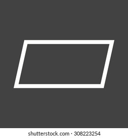 Parallelogram, abstract, design icon vector image. Can also be used for shapes and geometry. Suitable for use on web apps, mobile apps and print media.