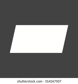 Parallelogram, abstract, design icon vector image. Can also be used for shapes and geometry. Suitable for use on web apps, mobile apps and print media.