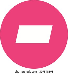 Parallelogram, abstract, design icon vector image. Can also be used for shapes and geometry. Suitable for use on web apps, mobile apps and print media.