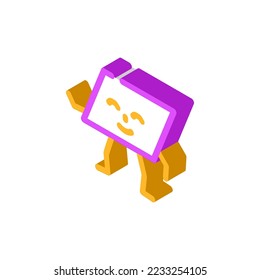 parallelogram geometric shape character isometric icon vector. parallelogram geometric shape character sign. isolated symbol illustration