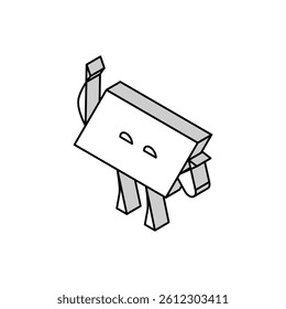 parallelogram geometric shape character isometric icon vector. parallelogram geometric shape character sign. isolated symbol illustration