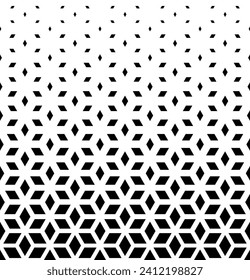 Parallelogram halftone design vector of repeating grid art background pattern.