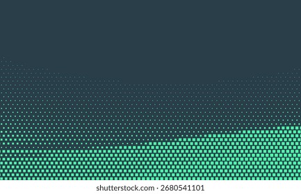 Parallelogram Halftone Gradient Vector Dynamic Velocity Eye Catching Texture. Modern Energetic Pattern Conceptual Turquoise Abstract Background. Striking Speed Effect Abstraction Teal Green Wallpaper