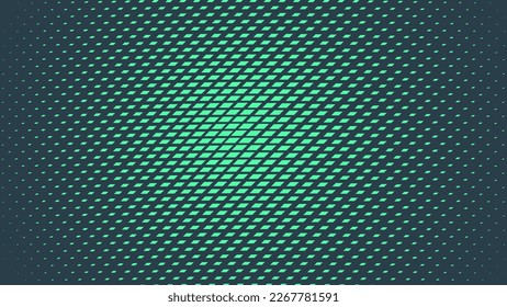 Parallelogram Halftone Vector Dynamic Radial Gradient Eye Catching Abstract Background. Modern Half Tone Striking Pattern Conceptual Turquoise Texture. Speed Effect Abstraction Teal Colour Wallpaper