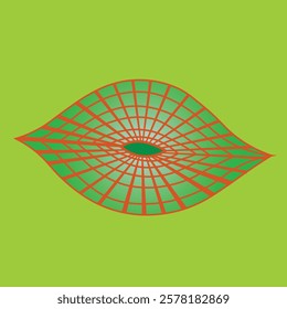 Parallelogram Halftone Vector Dynamic Smooth Curved Border Eye Catching Abstract Background. Conceptual Turquoise Texture Modern Halftone Striking Pattern. Twisted Shapes Green Wallpaper Abstraction