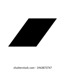 Parallelogram icon. Element of geometric figure for mobile concept and web apps. Thin line Parallelogram icon can be used for web and mobile