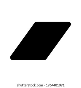 Parallelogram icon. Element of geometric figure for mobile concept and web apps. Thin line Parallelogram icon can be used for web and mobile
