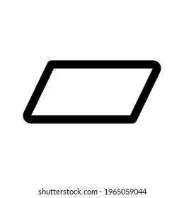 Parallelogram icon. Element of geometric figure for mobile concept and web apps. Thin line Parallelogram icon can be used for web and mobile