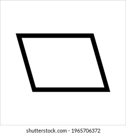 Parallelogram icon. Element of geometric figure for mobile concept and web apps. Thin line Parallelogram icon can be used for web and mobile on white background