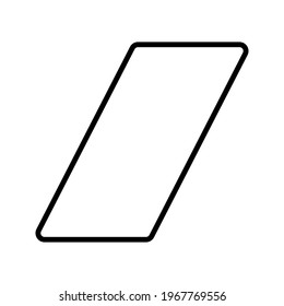 Parallelogram icon. Element of geometric figure for mobile concept and web apps. Thin line Parallelogram icon can be used for web and mobile